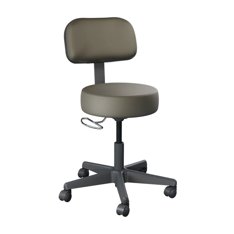 22500 Value-Plus-Stool with Backrest Gunmetal