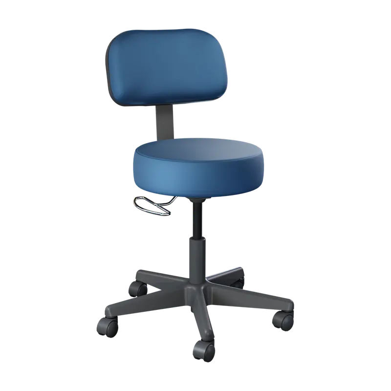 22500 Value-Plus-Stool with Backrest Sapphire